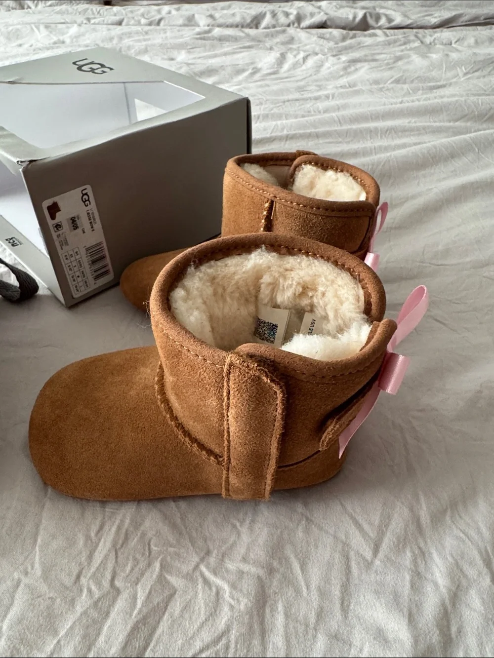 UGG Mini Booties in Chestnut Suede
